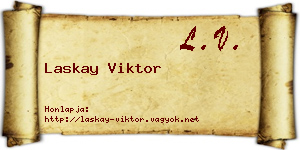 Laskay Viktor névjegykártya